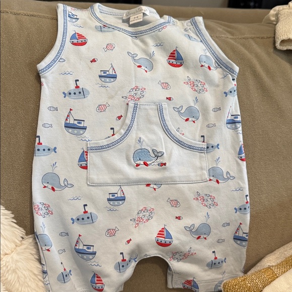 Kissy Kissy romper whales sea cotton 3-6 months - Picture 1 of 3